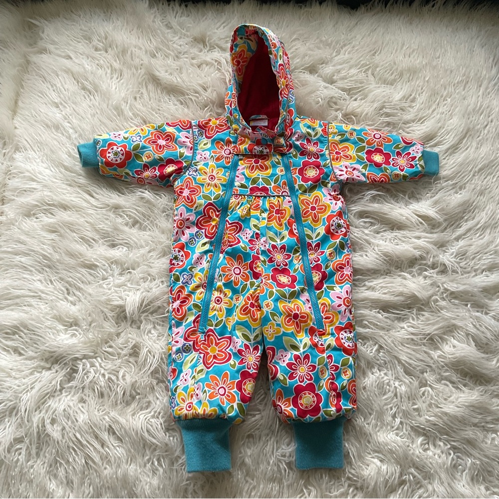 HANNA ANDERSSON 80 GORGEOUS FLORAL SNOWSUIT